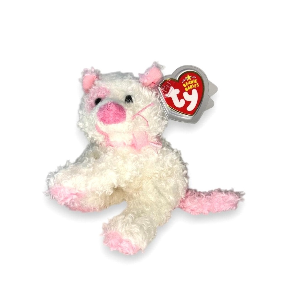 Pinkerton the Cat | Blushing Kitty Pal 🎀 |‎ Mint Heart Tag TY Beanie Baby